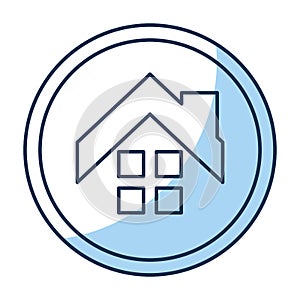 House exterior seal isolated icon