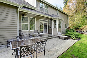 House exterior.Spacious backyard with patio area