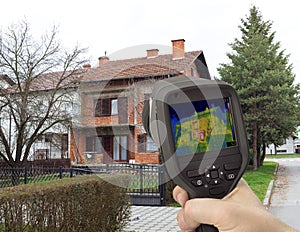 House Facade Infrared Image