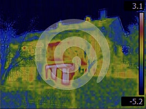 House Facade Infrared Image