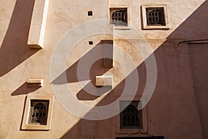 House facade in the old town of Marrakesh