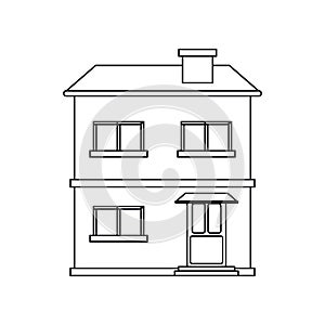 House facade residential estructure outline photo