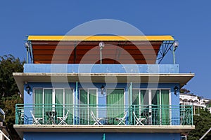 House facade in Yung Shue Wan Lamma Island