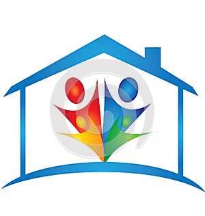 House and family logo