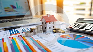 The house and financial documents.AI generated image