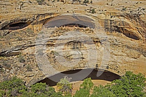 `House on Fire` cliff dwelling in Canyon Lands National Park.