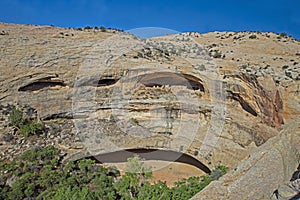 `House on Fire` cliff dwelling in Canyon Lands National Park.