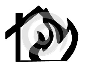 House fire insurance abstract concept