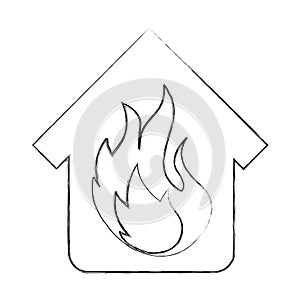 House fire insurance icon