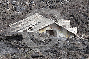 House flooded under the lava