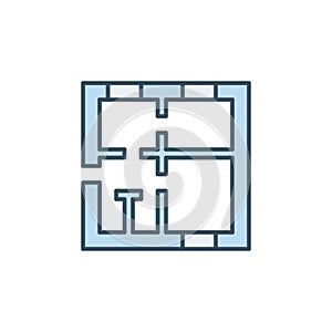 House Floor Plan vector concept blue icon