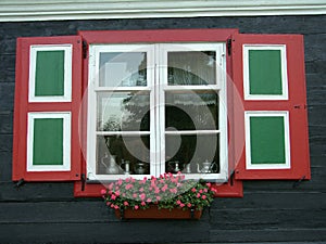 House and flowers photo