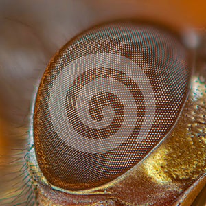 House fly compound eye extreme close-up