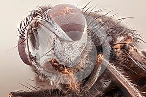 House fly in white background