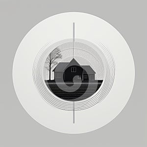 Minimalistic Hyperrealistic House Record Design photo