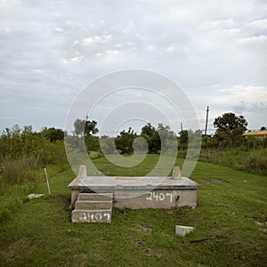 House foundation after Hurricane Katrina