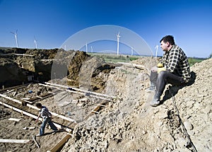 House foundations pit