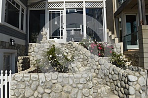 House front of the manhattan beach in california