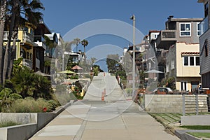 House front of the manhattan beach in california