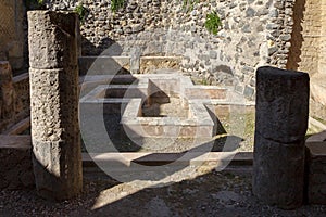 House of Galba (Casa di Galba) in Ancient Ercolano (Herculaneum) city ruins