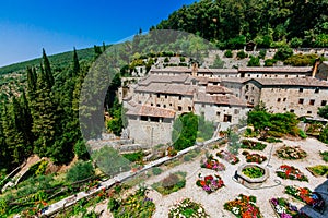 House and garden near Cortona, Italy