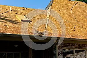 House getting a replacement shingle roof