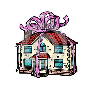 House gift, real estate. isolate on white background