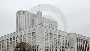 House of the Government of the Russian Federation in cloudy fall day
