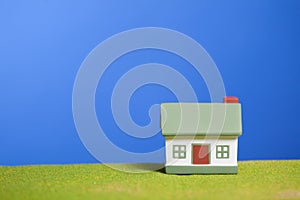 House on a grass. Conceptual image