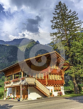 House in Guttannen village, Bern canton