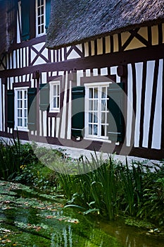 House with half-timbers in Normandy, France