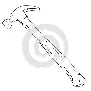 House hammer icon. Outline