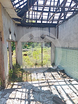 A house that has been damaged by a typhoon