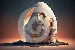 house hatched from the, concept of Renewal and Transformation, created with Generative AI technology