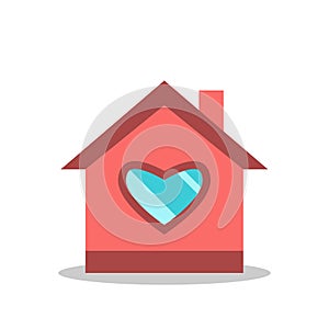 House, heart shaped window
