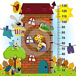 House height measure (in original proportions 1:4) photo