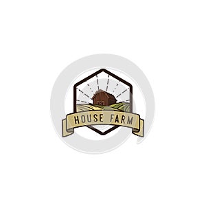 House Hill farmer vintage logo