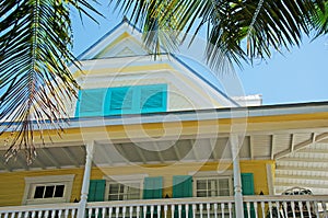 House, home, Key West architecture, porch, veranda, windows, palms, Keys photo