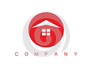House, home, real estate, green concept logo vector design
