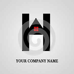 House, home, real estate logo letter or alphabet.
