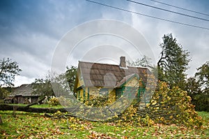 House after hurricane