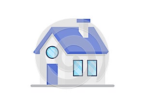 House icon in flat style. Home vector illustration on isolated background. Apartment building sign business concept