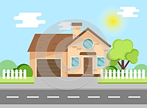 House icon in flat style. Home vector illustration on isolated background. Apartment building sign business concept