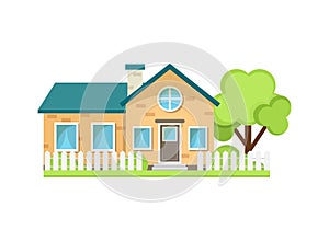 House icon in flat style. Home vector illustration on isolated background. Apartment building sign business concept