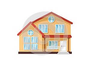 House icon in flat style. Home vector illustration on isolated background. Apartment building sign business concept