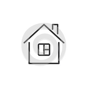 House icon in flat style. Home vector illustration on isolated background. Building sign business concept