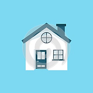 House icon in flat style. Home vector illustration on isolated background. Building sign business concept