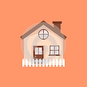 House icon in flat style. Home vector illustration on isolated background. Building sign business concept