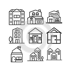 House icon or logo isolated sign symbol vector illustration