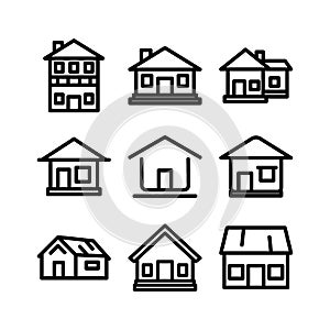 House icon or logo isolated sign symbol vector illustration